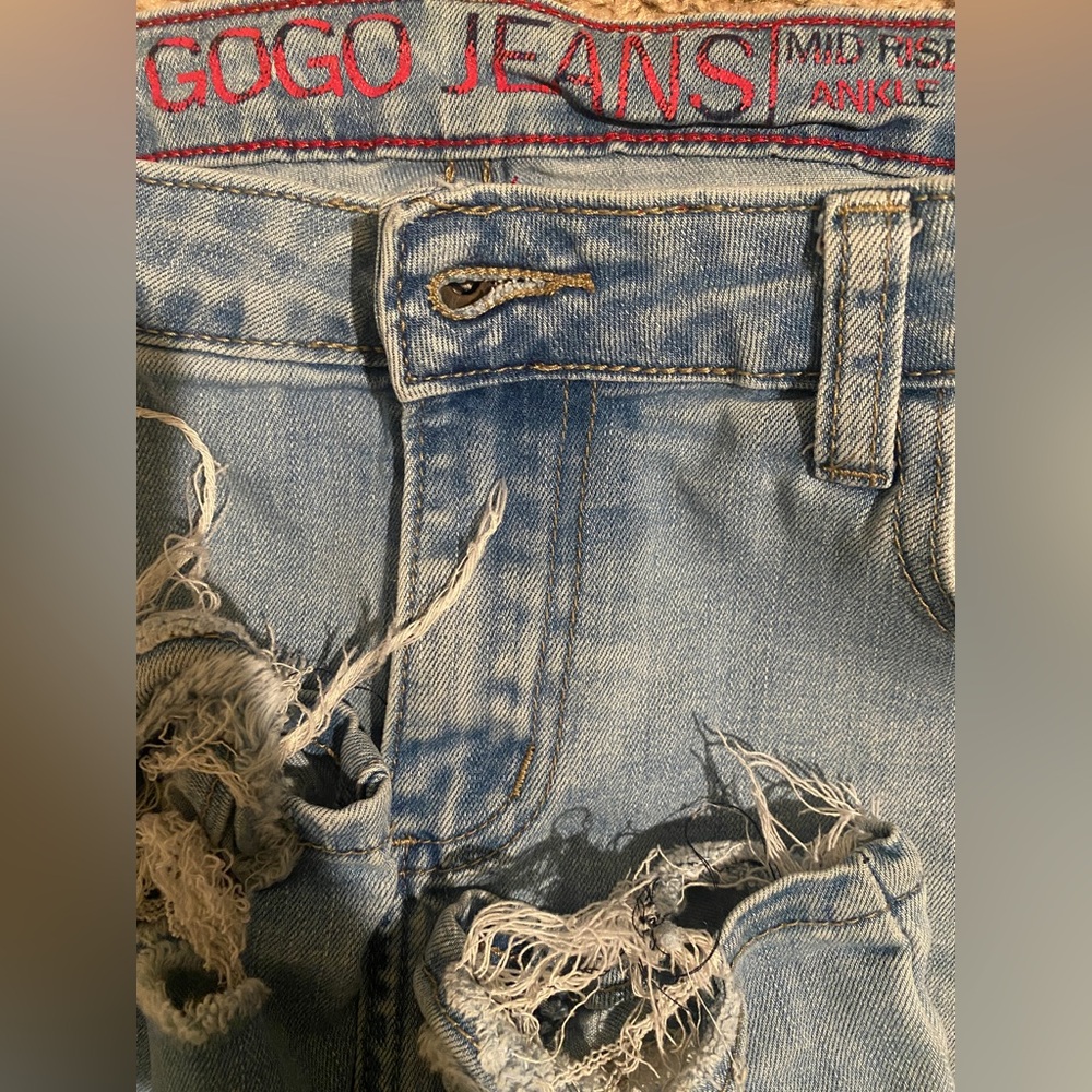 GOGO Size 13 Denim High Rise Ripped Jeans